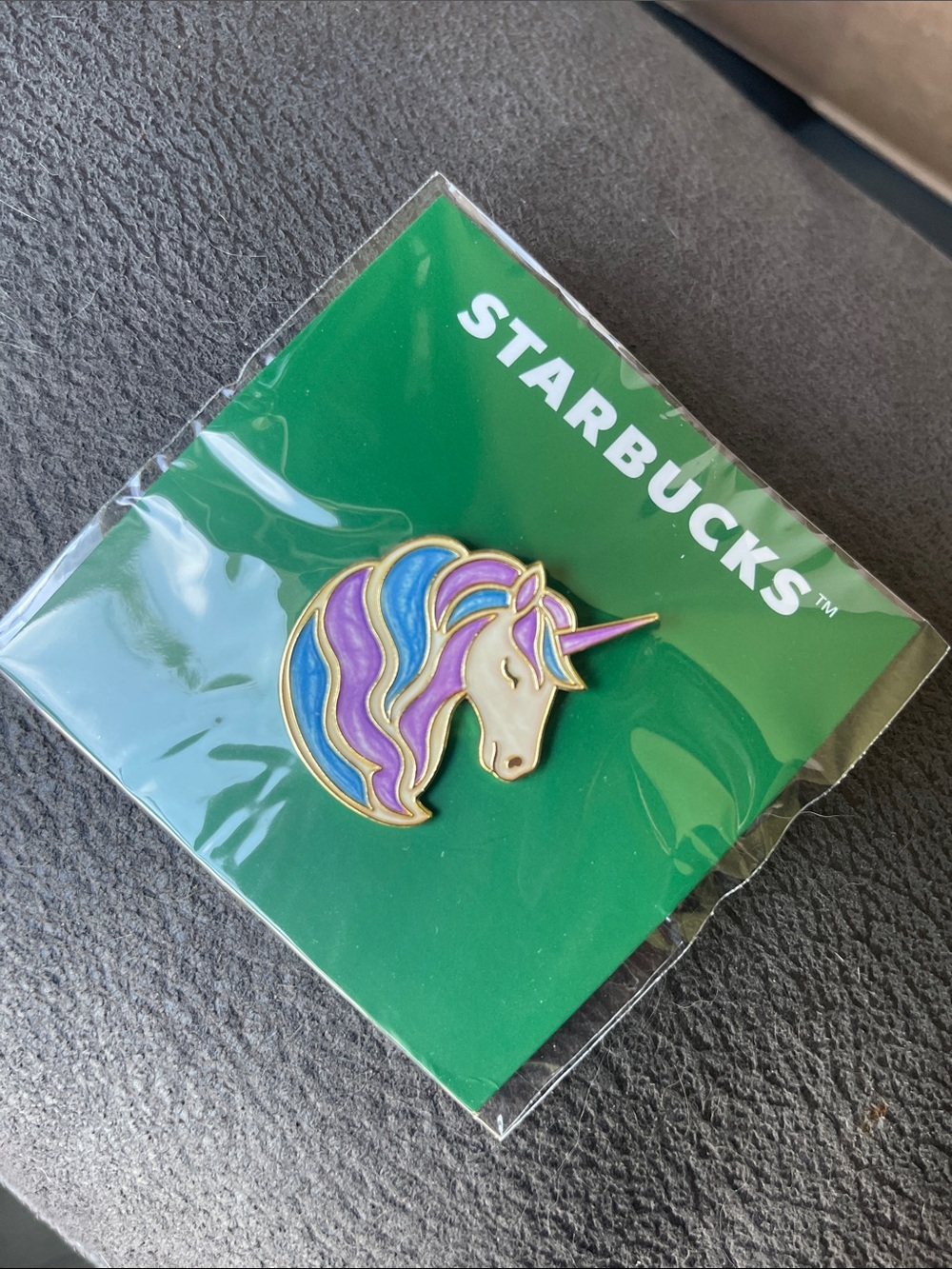 Starbucks Multicolor Unicorn Enamel Pin - Purple, Blue, Cream